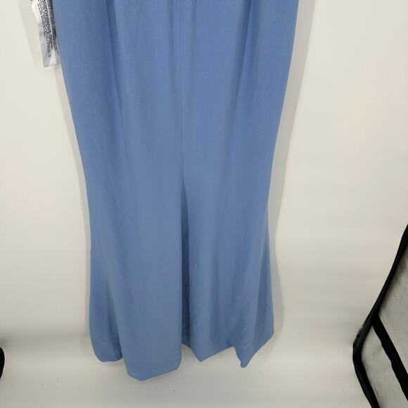 Dress the Population Sandra Mermaid Gown Sky Blue Slide Slit New Plus Size XXL - Picture 4 of 11